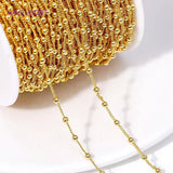 18K Plated Ball Chains for Jewelry Making Supplies