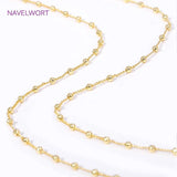 18K Plated Ball Chains for Jewelry Making Supplies