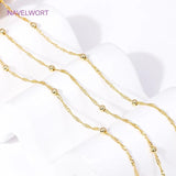 18K Plated Ball Chains for Jewelry Making Supplies