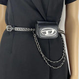 Women Waist Pack PU Fanny Packs Female Belt Bag Phone Chain Bags