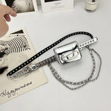 Women Waist Pack PU Fanny Packs Female Belt Bag Phone Chain Bags