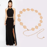 Retro Hollow Out Metal Belt for Women Round Women Belts