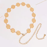 Retro Hollow Out Metal Belt for Women Round Women Belts