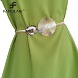 Metal Wrist Chain Women Thin Belt Adjustable Lady Body Jewelry Silver Girdle