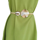 Metal Wrist Chain Women Thin Belt Adjustable Lady Body Jewelry Silver Girdle