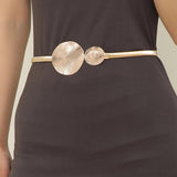 Metal Wrist Chain Women Thin Belt Adjustable Lady Body Jewelry Silver Girdle