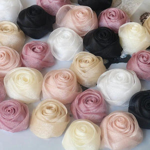 5PCS Organza Chiffon Fabric DIY Flower Headwear Dress Decoration