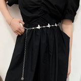 Butterfly Rhinestones Waistband Thin Belt For Women Adjustable Metal Waist Strap