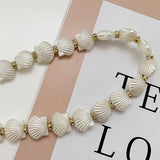Pearl Shell Women Chain Belt Metal Thin Slim Waist Belts Dress Skirt
