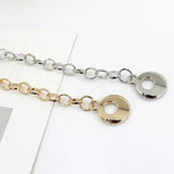 Women Belt Hip High Waist Silver Metal Chain Chunky Fringes Charm