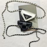 PU Women Waist Pack Fanny Belt Bag Phone Chain Bags For Lady