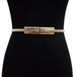 Women Metal Spring Chain Waist Belt Silver Chain Belts