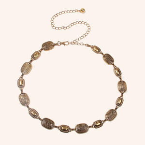 Metal Chain Round Belt Adjustable Women's Punk Streetwear Waistband
