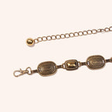 Metal Chain Round Belt Adjustable Women's Punk Streetwear Waistband
