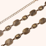 Metal Chain Round Belt Adjustable Women's Punk Streetwear Waistband