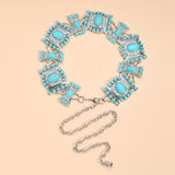 Turquoise Decor Chain Belt for Women
