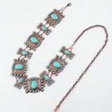 Turquoise Decor Chain Belt for Women
