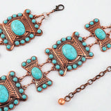 Turquoise Decor Chain Belt for Women