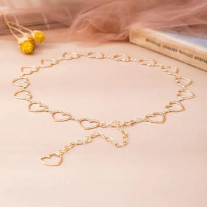 Silvery Metal Women Belt Tassel Long Chain Waist Belts For Ladies