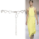 Silvery Metal Women Belt Tassel Long Chain Waist Belts For Ladies