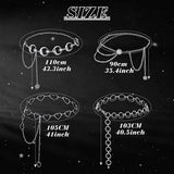 Silvery Metal Women Belt Tassel Long Chain Waist Belts For Ladies