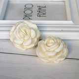 10PCS Satin Rose Fabric Artificial Flower Head Wedding Dress Hair DIY