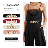 Classy Elastic Belt Female Chain Belt Silver Belt For Woman