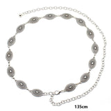 Geometric Skinny Conchos Chain Belts for Women