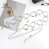 Arrival Silver Ring Chain Belt Metal Female Round Alloy Women Circle