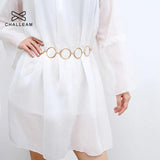 Arrival Silver Ring Chain Belt Metal Female Round Alloy Women Circle
