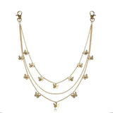 Double Layer Star Pendants Waist Chain for Women Butterfly Tassel Pants