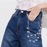 Double Layer Star Pendants Waist Chain for Women Butterfly Tassel Pants