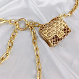 Metal Belt Earphone Small Bag Adjustable Waistband Mini Bags