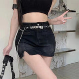 Metal Chain Belts for Women Letter Waist Belt for Jeans Dress