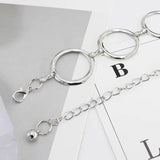 Women's Large Ring Metal Waist Chain Belt for Dresses