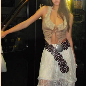 Medieval Metal Buckle Chain Belt Costume Accessory Women Gown Dress Girdle