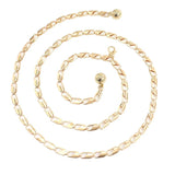 Metal Silver Waist Chain Belt for Dress Shirts