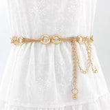 Metal Ring Decorative Waist Chain Belt for Women