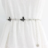 Butterfly Metal Chain Belt Women Slim Body Waist Chain Female Long Adjustable