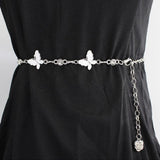 Butterfly Metal Chain Belt Women Slim Body Waist Chain Female Long Adjustable