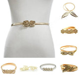 Women's Metal Waist Chain Elastic Spring Belt