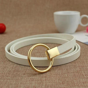 Spring and Metal Women's Waist Chain Large Ring Belt