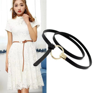 Spring and Metal Women's Waist Chain Large Ring Belt