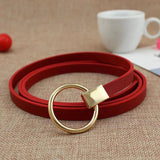 Spring and Metal Women's Waist Chain Large Ring Belt
