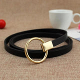 Spring and Metal Women's Waist Chain Large Ring Belt