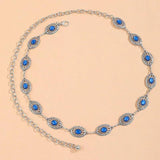 Western Turquoise Concho Belt Adjustable Metal Waist Chain Women's Accessories