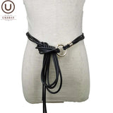 Women Leather Elasticity Chains Rubber Accessories Belts