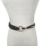 Women Leather Elasticity Chains Rubber Accessories Belts