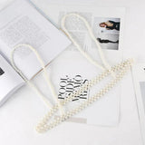 Elastic Pearl Women Strap Corset Body Harness For Dress