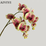 6 Head Phalaenopsis Artificial Flowers PU Orchid DIY Christmas Gift
